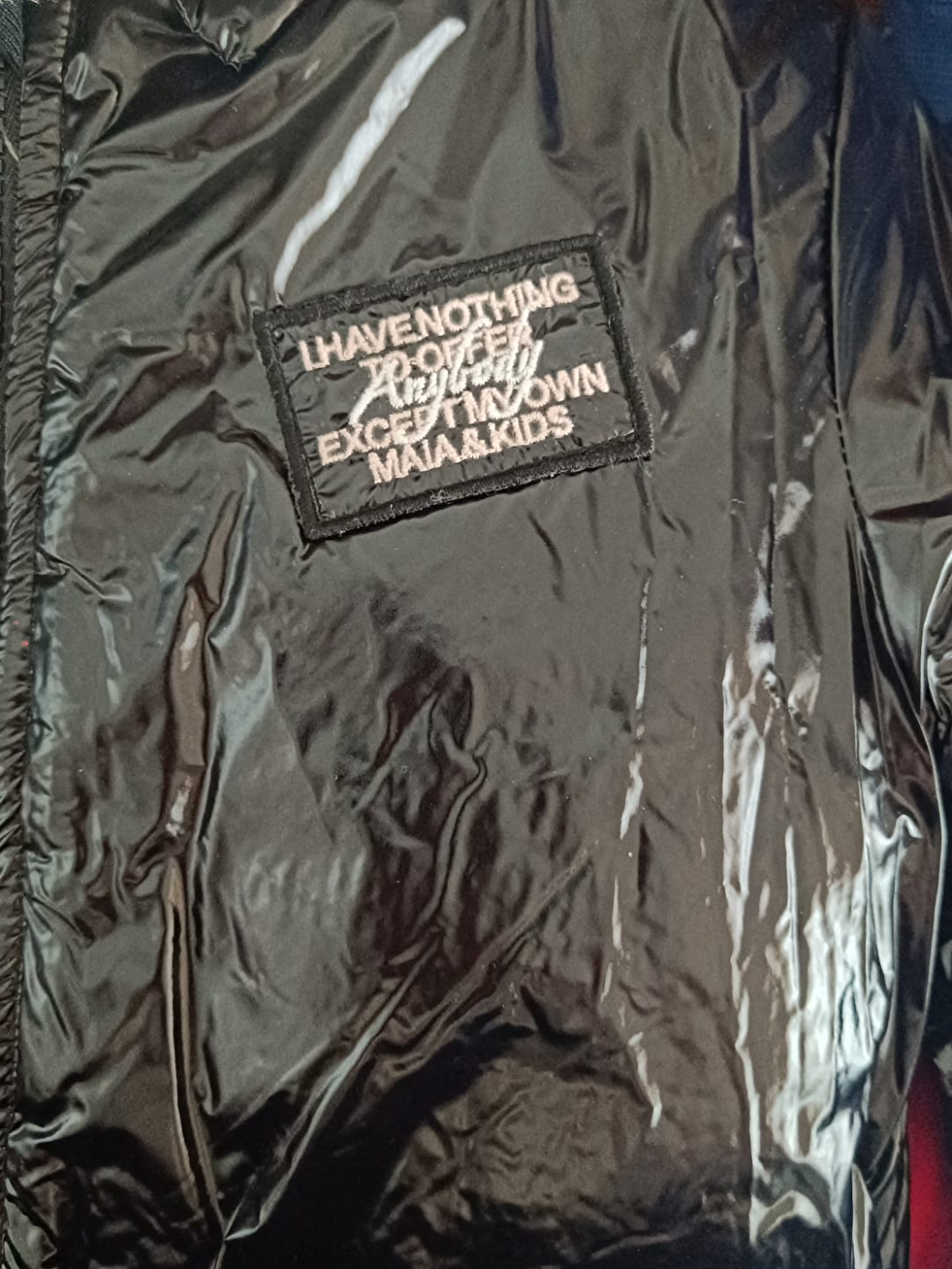 Siyah Kız Çocuk Kapüşonlu Mont-1