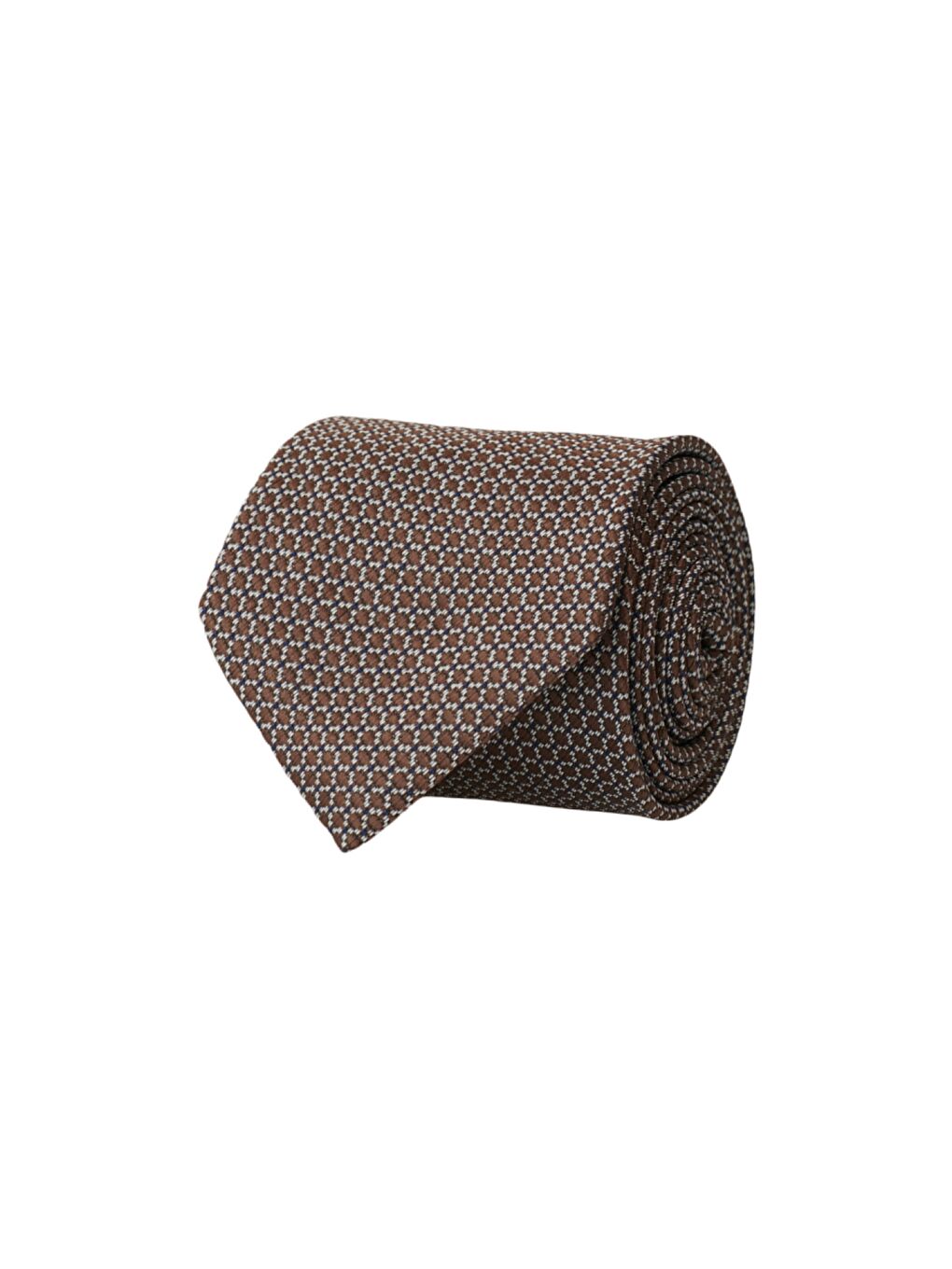 Erkek Kahverengi Desenli Kahverengi Klasik Kravat