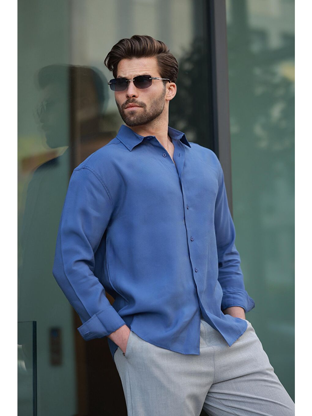 Mavi Basic Uzun Kollu Erkek Gömlek E6762