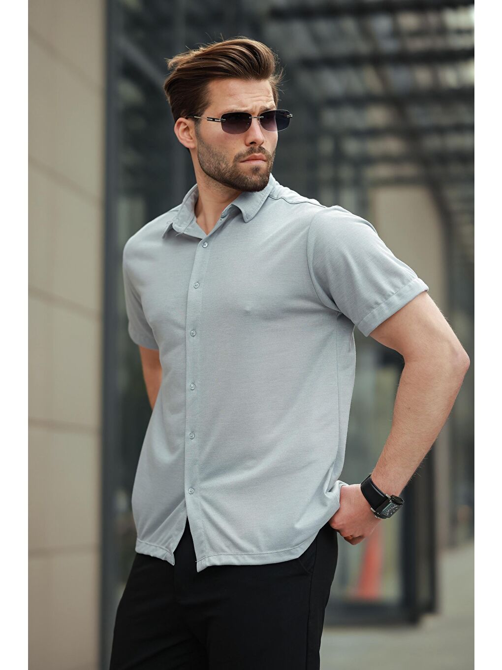 Mavi Basic Kısa Kollu Erkek Gömlek E6760-1