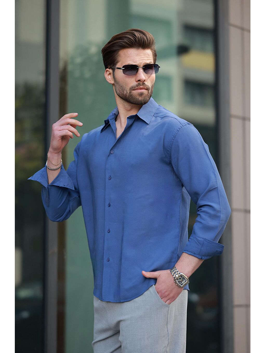 Mavi Basic Uzun Kollu Erkek Gömlek E6762-2