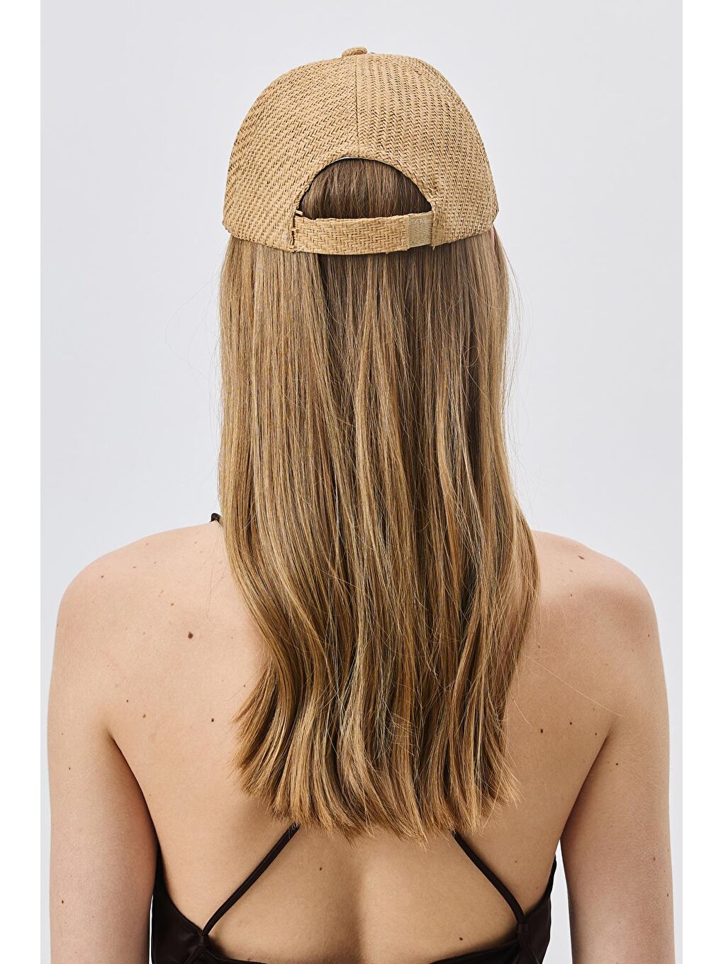 Kahverengi Hasır Kep Şapka Y8211 Camel-2