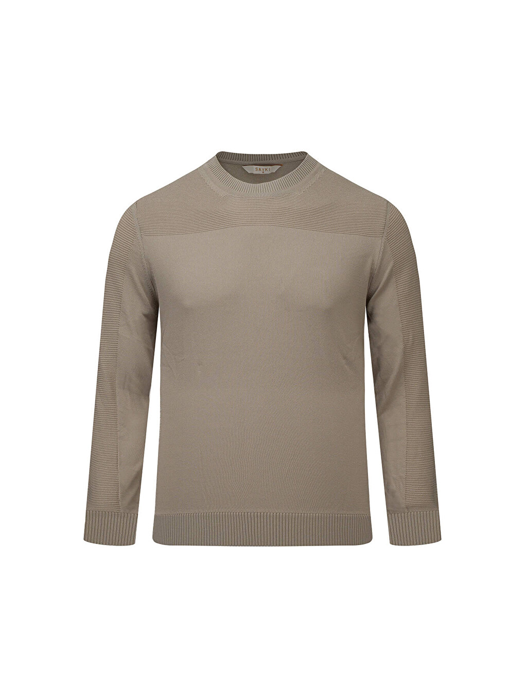 Bej Regular Fit Bisiklet Yaka Rayon Kazak