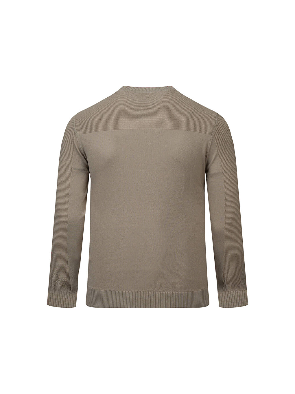 Bej Regular Fit Bisiklet Yaka Rayon Kazak-2