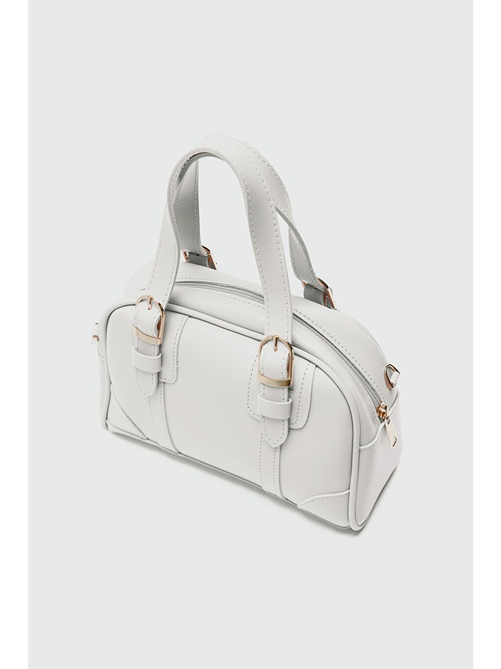 Ekru Peggy Oval Çapraz Çanta Krem-1