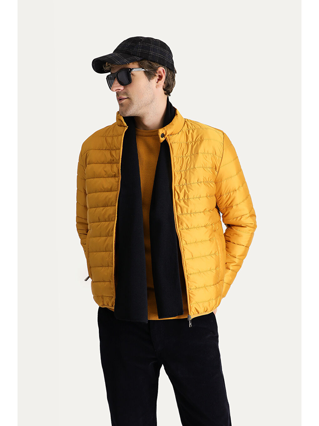 Sarı Kapitone Spor Mont-2