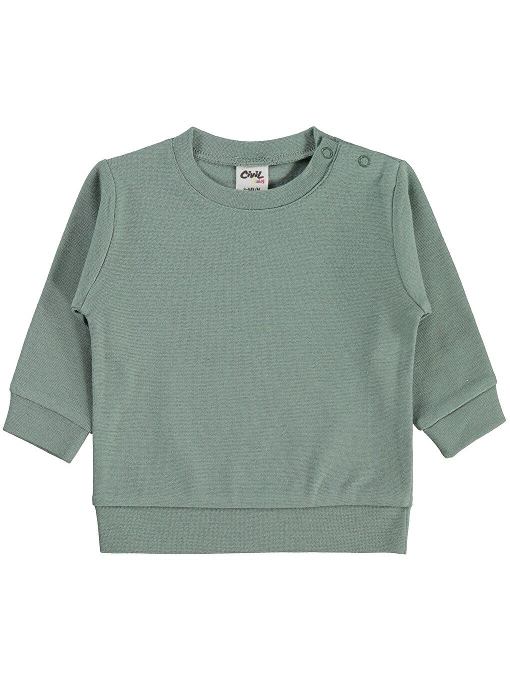 Baby Düz Basic 6-18 Ay Sweatshirt - Haki