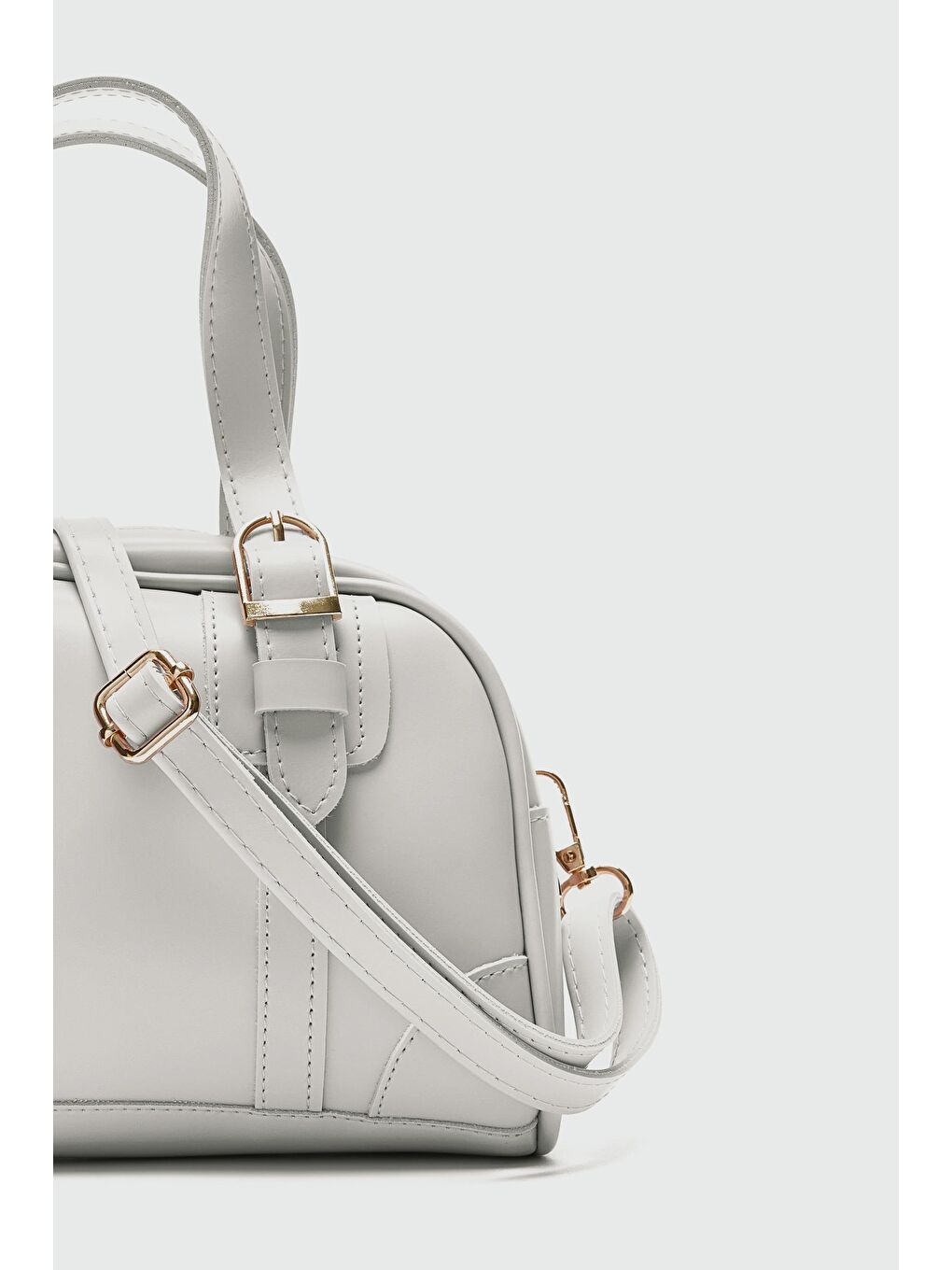 Ekru Peggy Oval Çapraz Çanta Krem-2