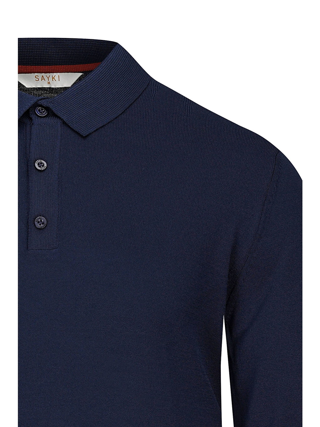 Lacivert Regular Fit Polo Yaka Rayon Kazak-1