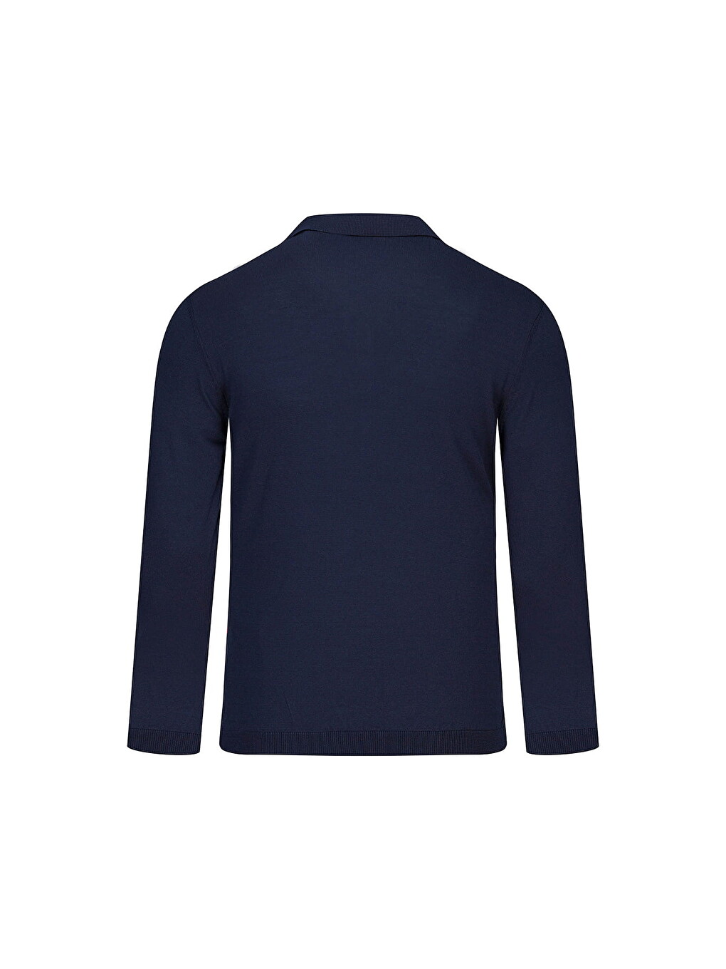 Lacivert Regular Fit Polo Yaka Rayon Kazak-2