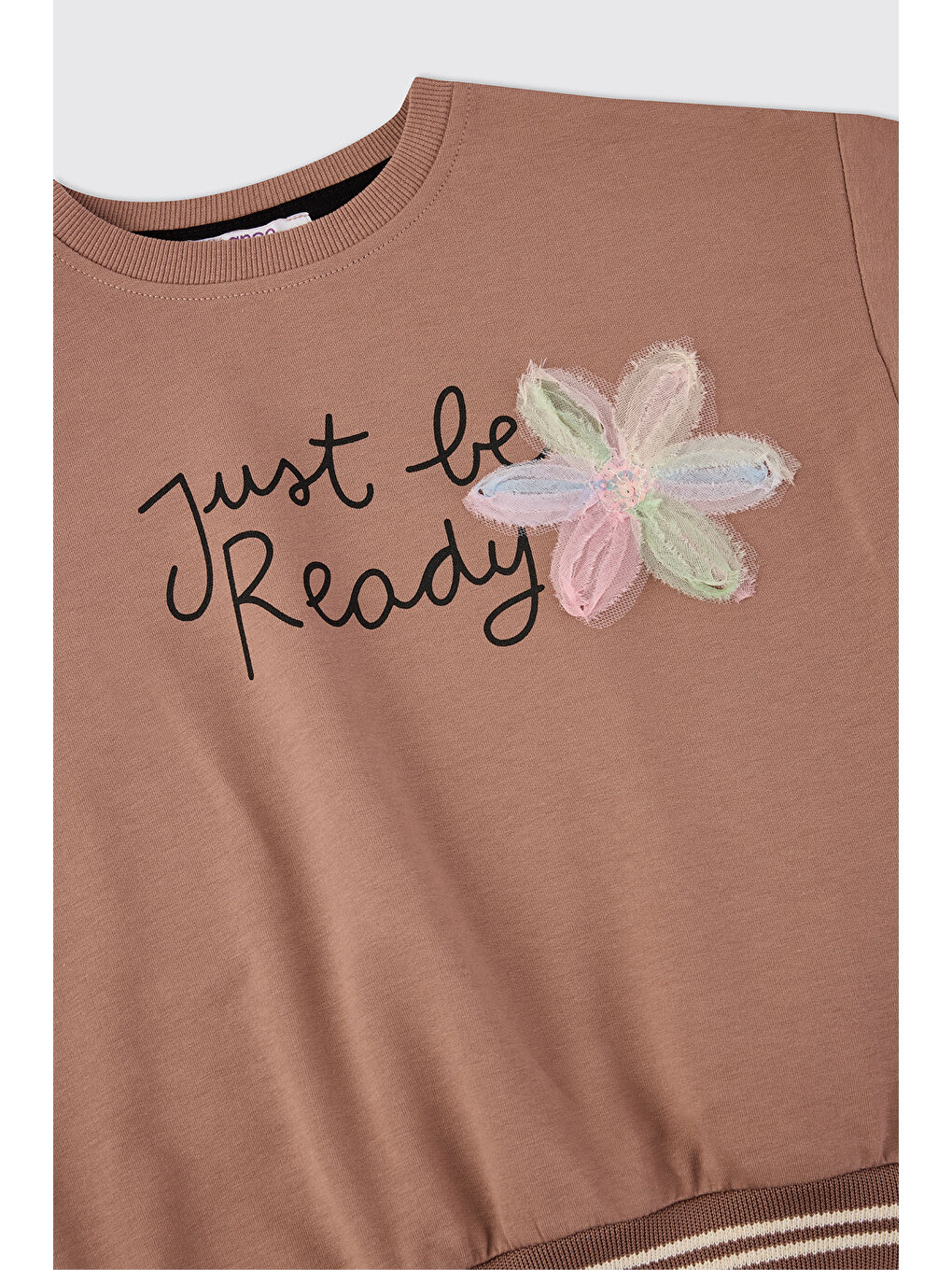 Kahverengi Kız Çocuk Kahve Sweatshirt-2