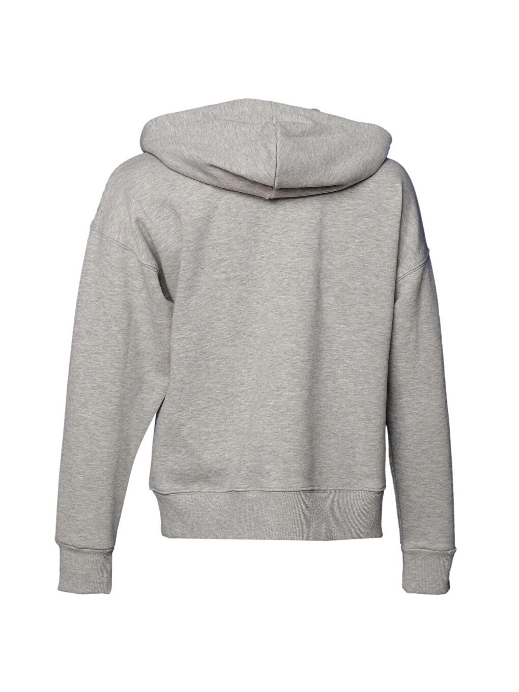 Ipomea Kadın Gri Kapüşonlu Fermuarlı Sweatshirt-4