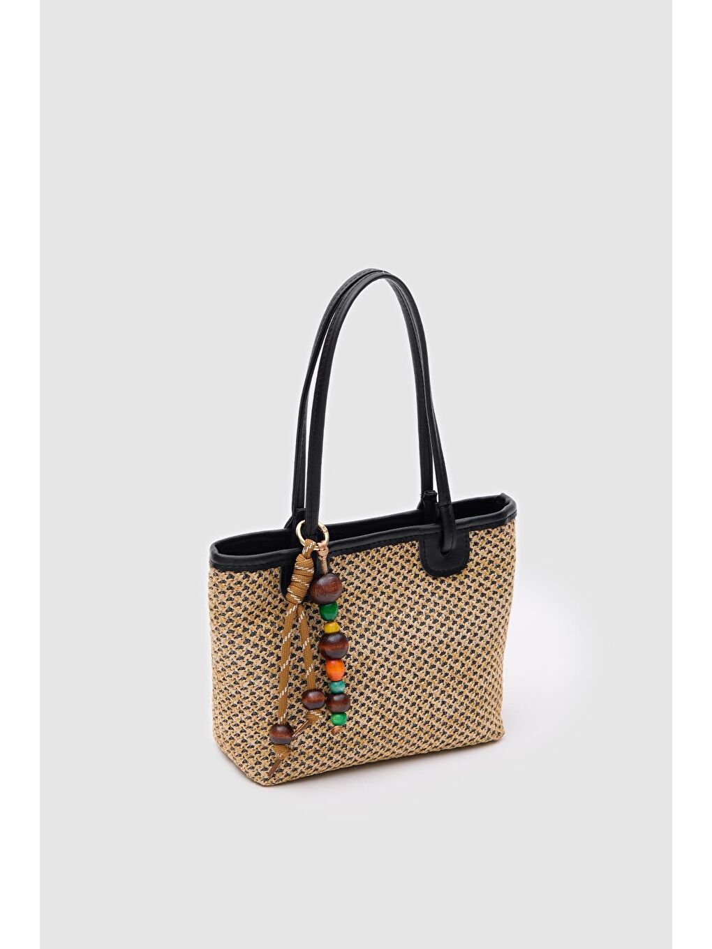 Roen Hasır Omuz Çantası Siyah-5