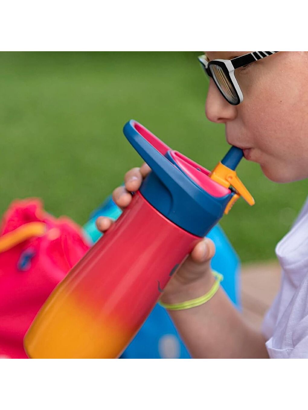 Picnik Çelik Matara 430 ml ve 580 ml Uyumlu Yedek Kapak Pipetli Mavi-4