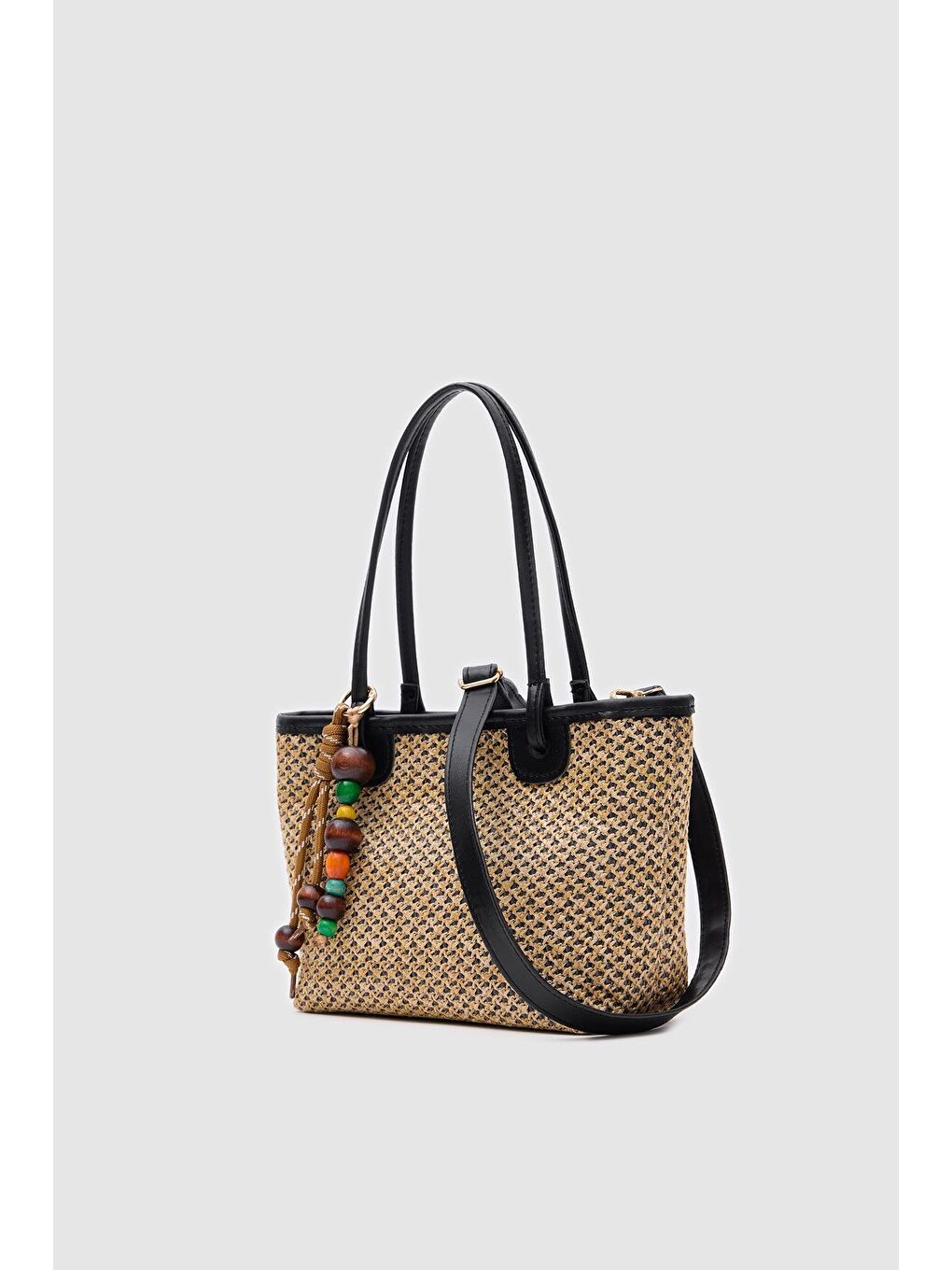 Roen Hasır Omuz Çantası Siyah-1