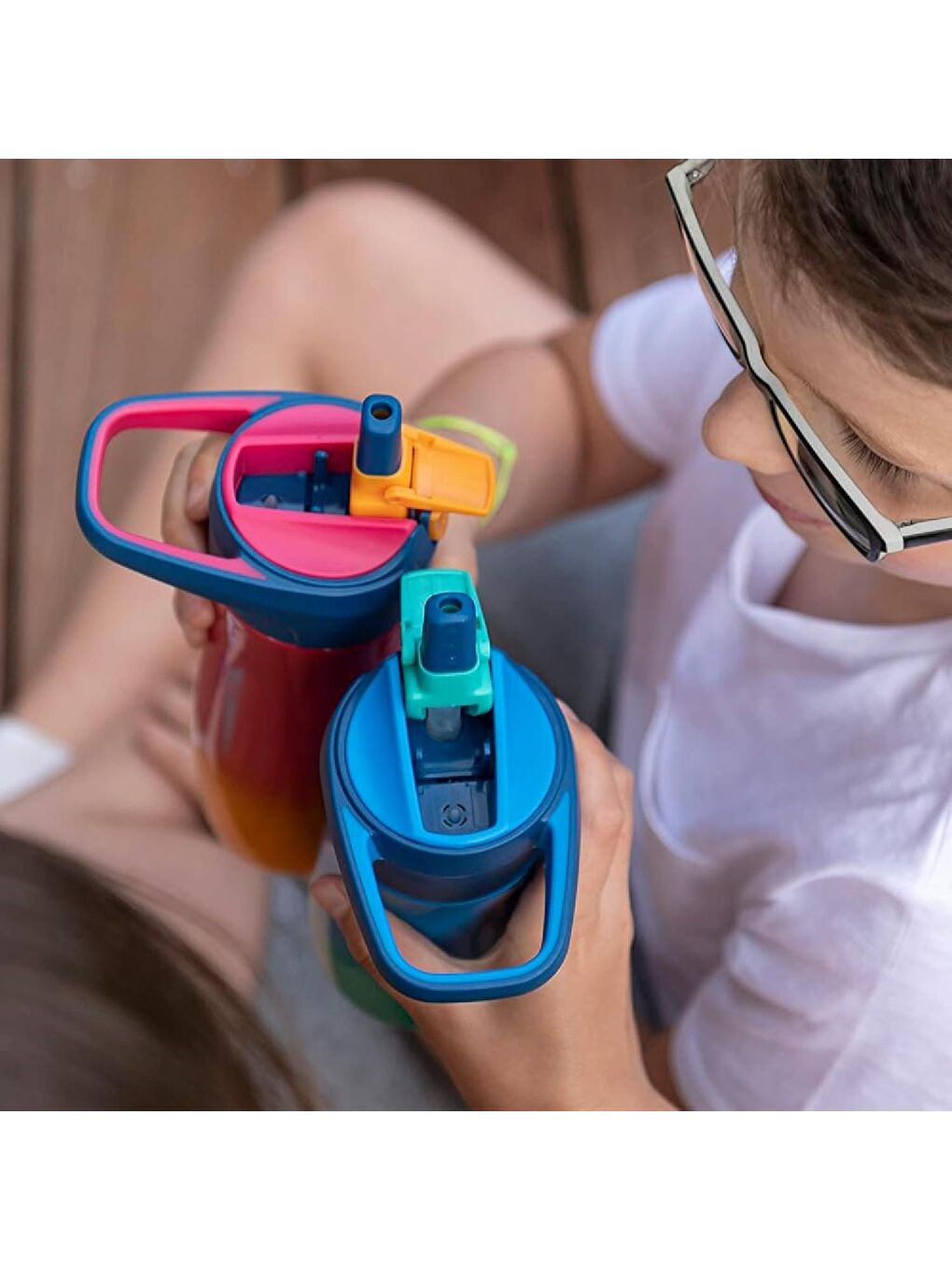 Picnik Çelik Matara 430 ml ve 580 ml Uyumlu Yedek Kapak Pipetli Mavi-5