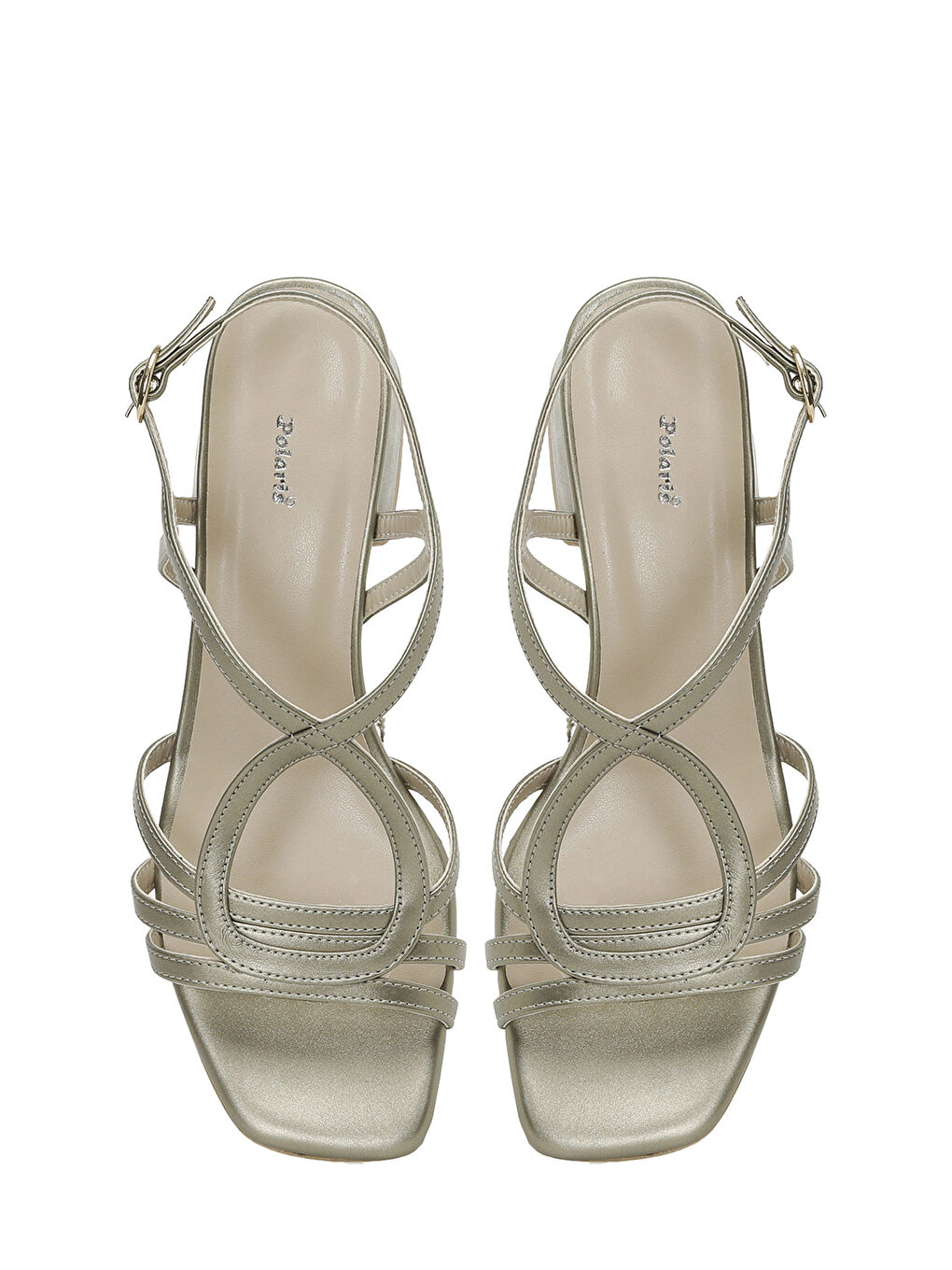 Sarı 325077.Z 5FX Altın Kadın Topuklu Sandalet-3