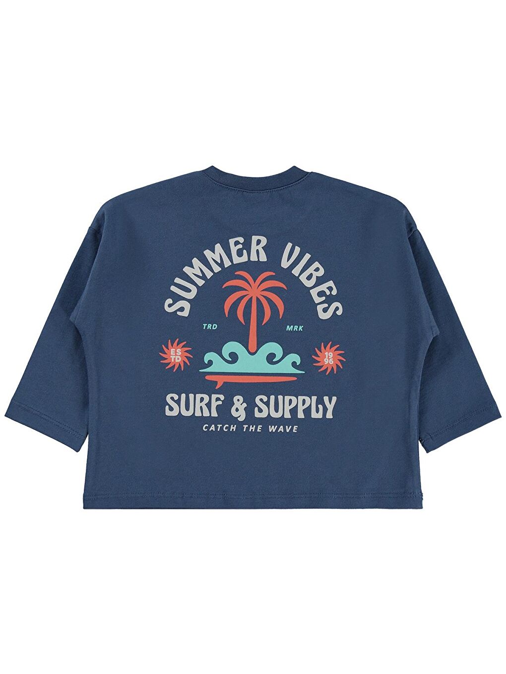 İndigo Baby Summer Vibes Baskılı 6-18 Ay Sweatshirt-1