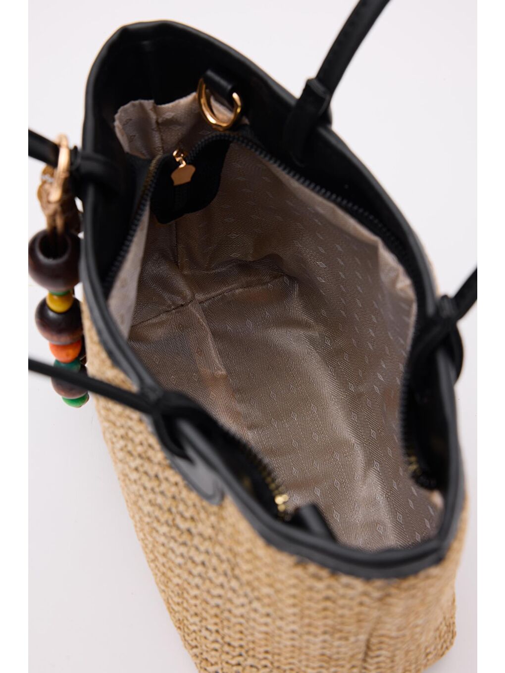 Roen Hasır Omuz Çantası Siyah-4