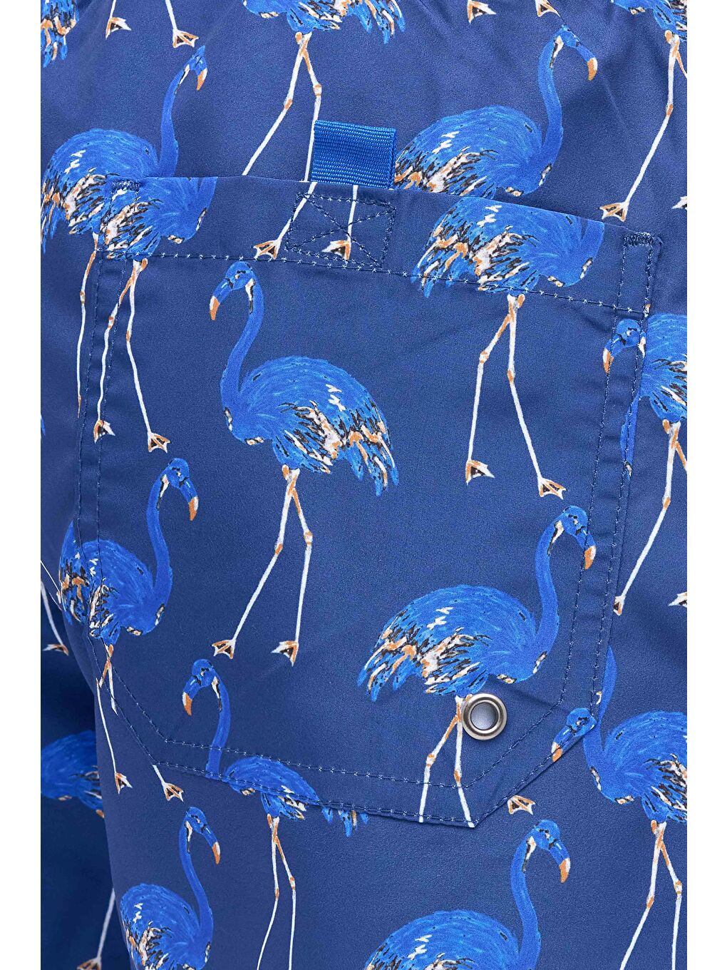 Erkek Standart Fit Hızlı Kuruyan Desenli Sax Mavi Mayo Deniz Şortu-2