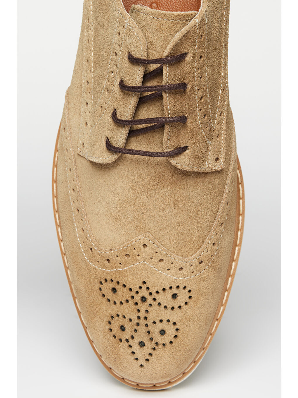 Erkek Bej %100 Deri Casual Ayakkabı-4