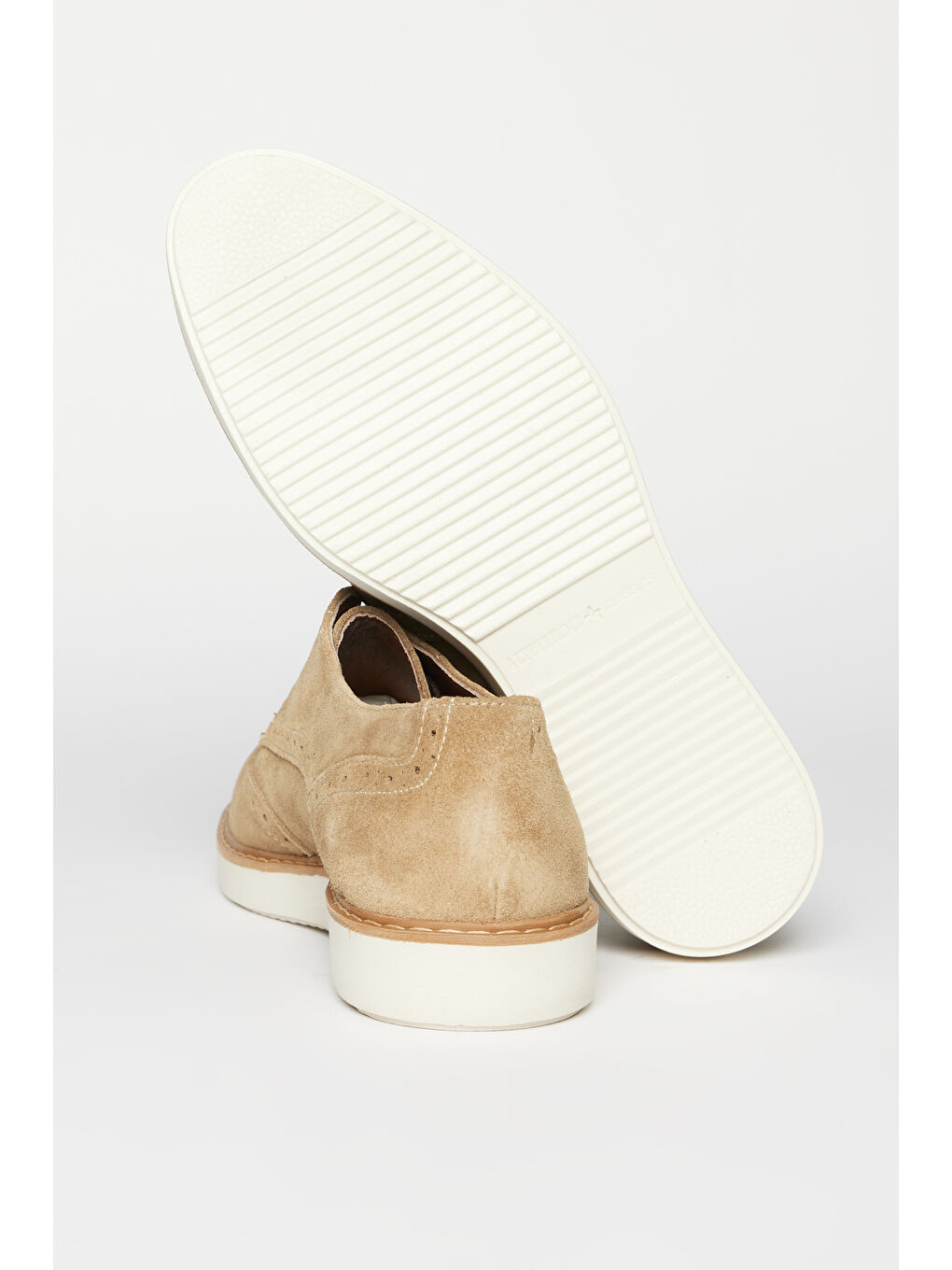 Erkek Bej %100 Deri Casual Ayakkabı-5