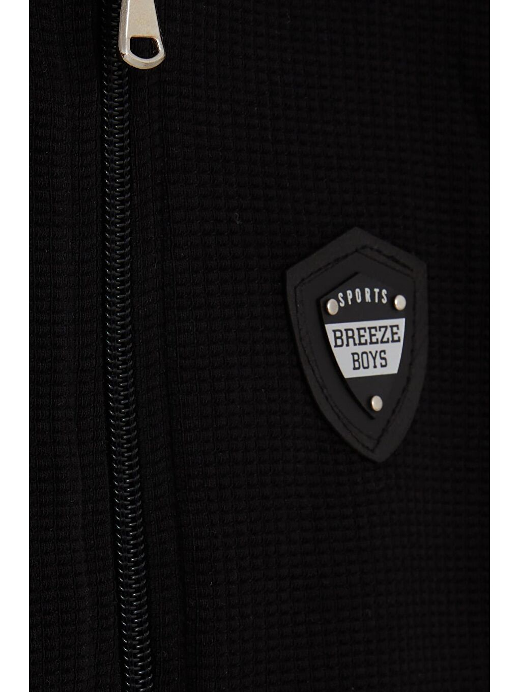 Erkek Çocuk Hırka Fermuarlı Kapüşonlu Siyah (3 Yaş)-5