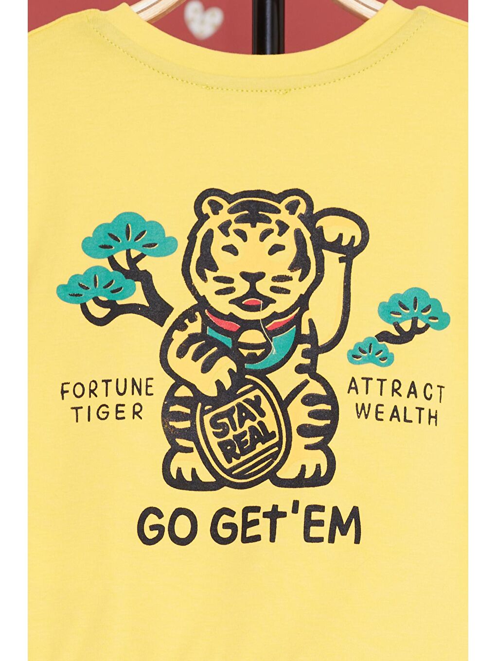 Sarı Kaplan Baskılı Cepli Erkek Bebek Eşofman Takımı 17319-4