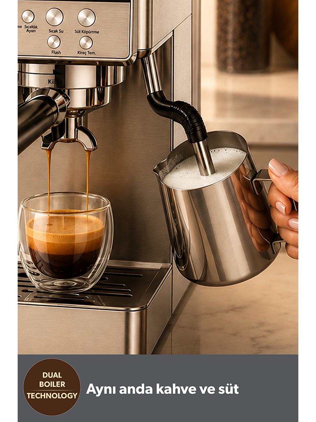 Latteprimo 5017h Çekirdek Öğütücülü Espresso Makinesi-5