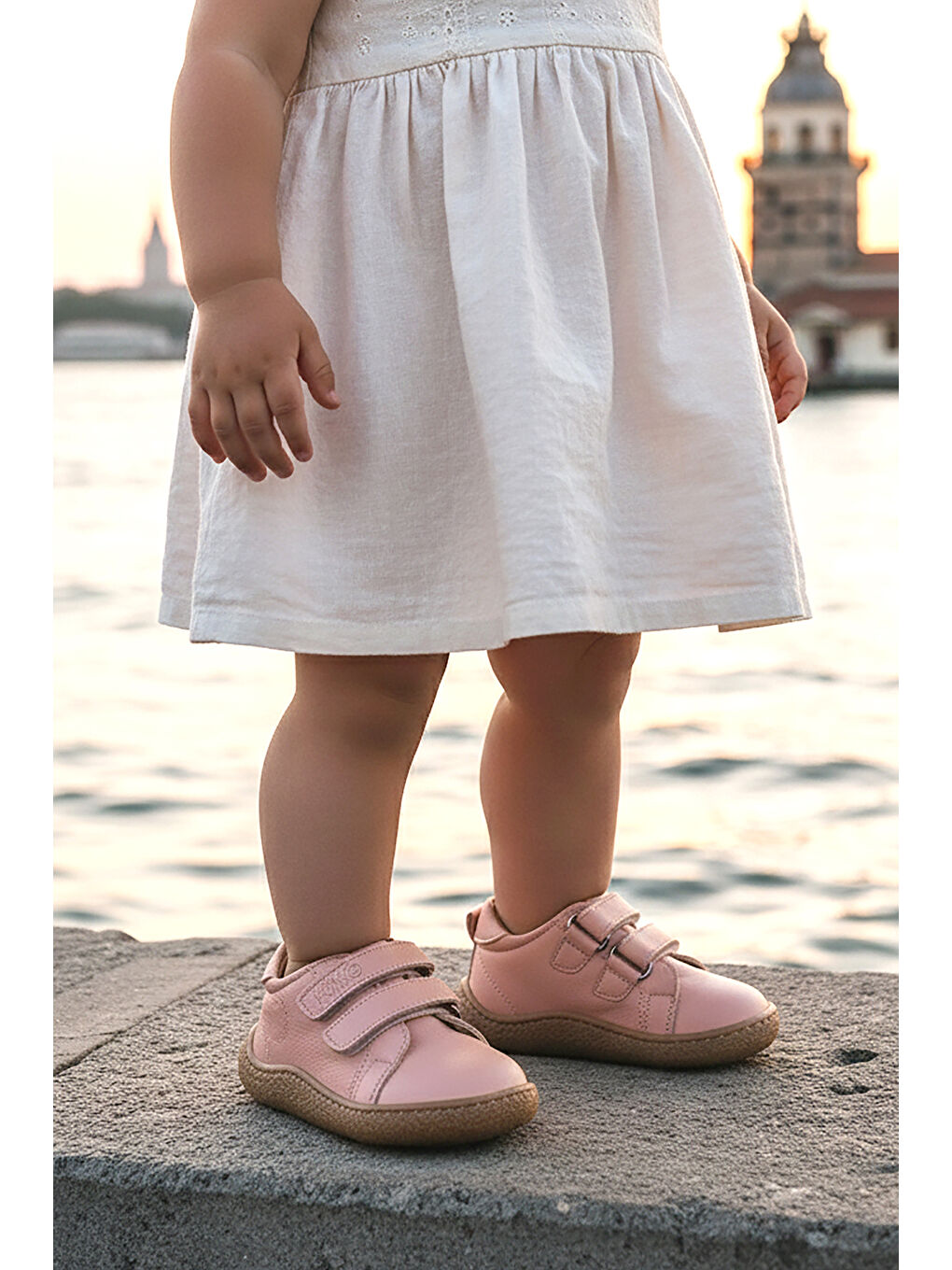 Pembe Luqa %100 Deri Günlük Kız Bebek Spor Ayakkabı-2