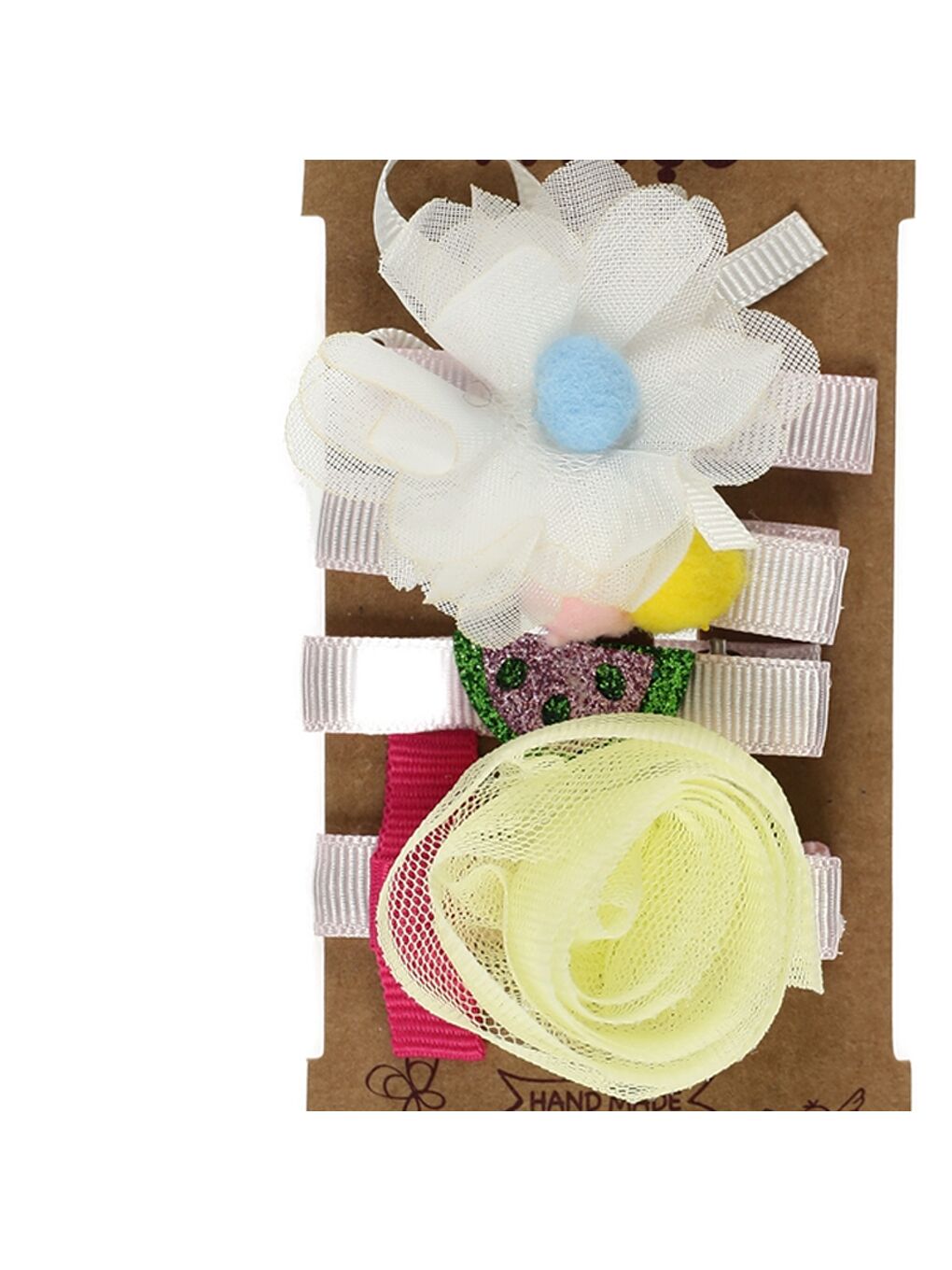 Karışık Kız Çocuk Ponponlu Toka Set-1