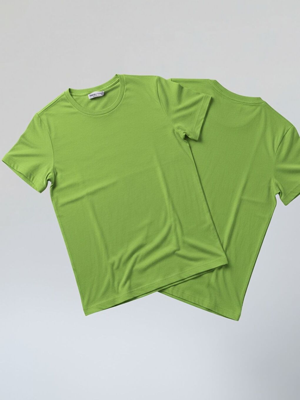 Yeşil Unisex Lime Düz Tişört