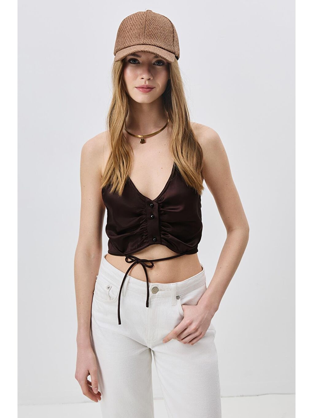 Hasır Kep Şapka Y8211 Kahverengi