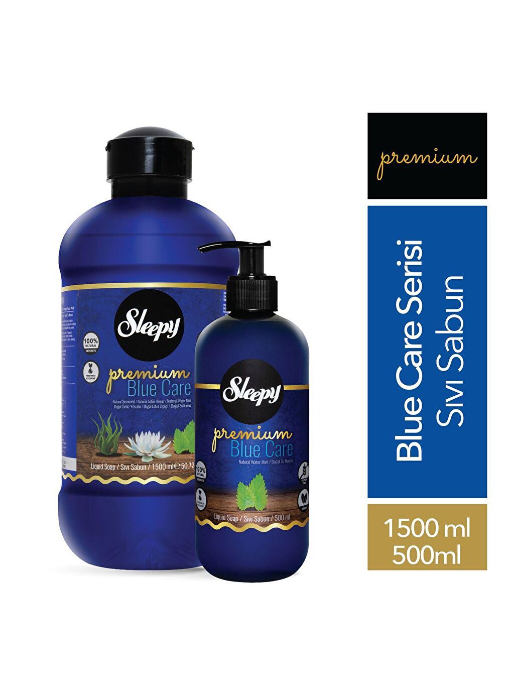 Sleepy Beyaz Premium Blue Care Serisi Sıvı Sabun 1500 ml + 500