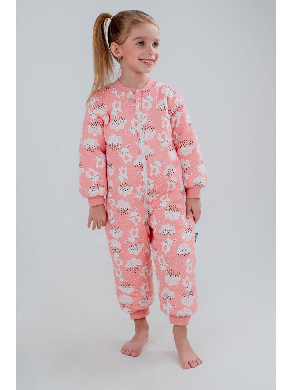 Pembe Kız Bebek 2.5 Tog Desenli Uyku Tulumu 2 Yaş-1