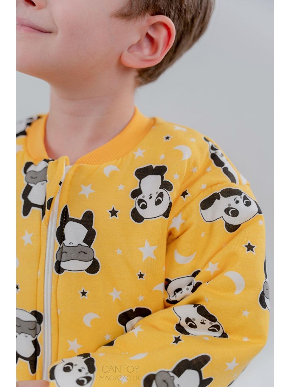 Sarı Erkek Bebek 2.5 Tog Desenli Uyku Tulumu 2 Yaş-2