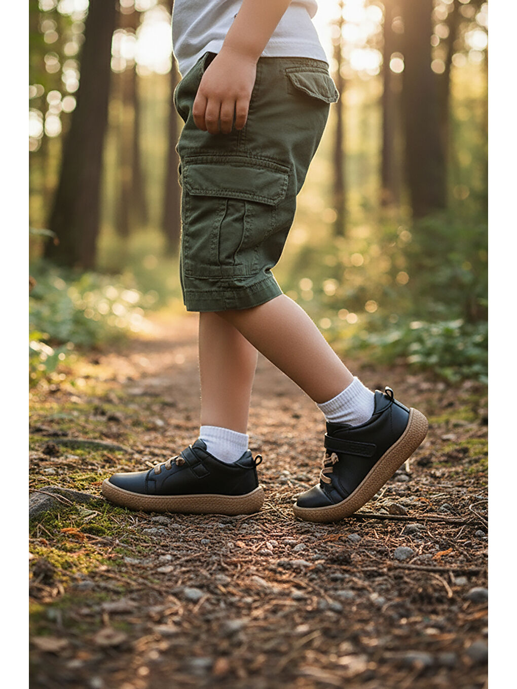 Siyah Arad %100 Deri Günlük Erkek Çocuk Spor Ayakkabı-2