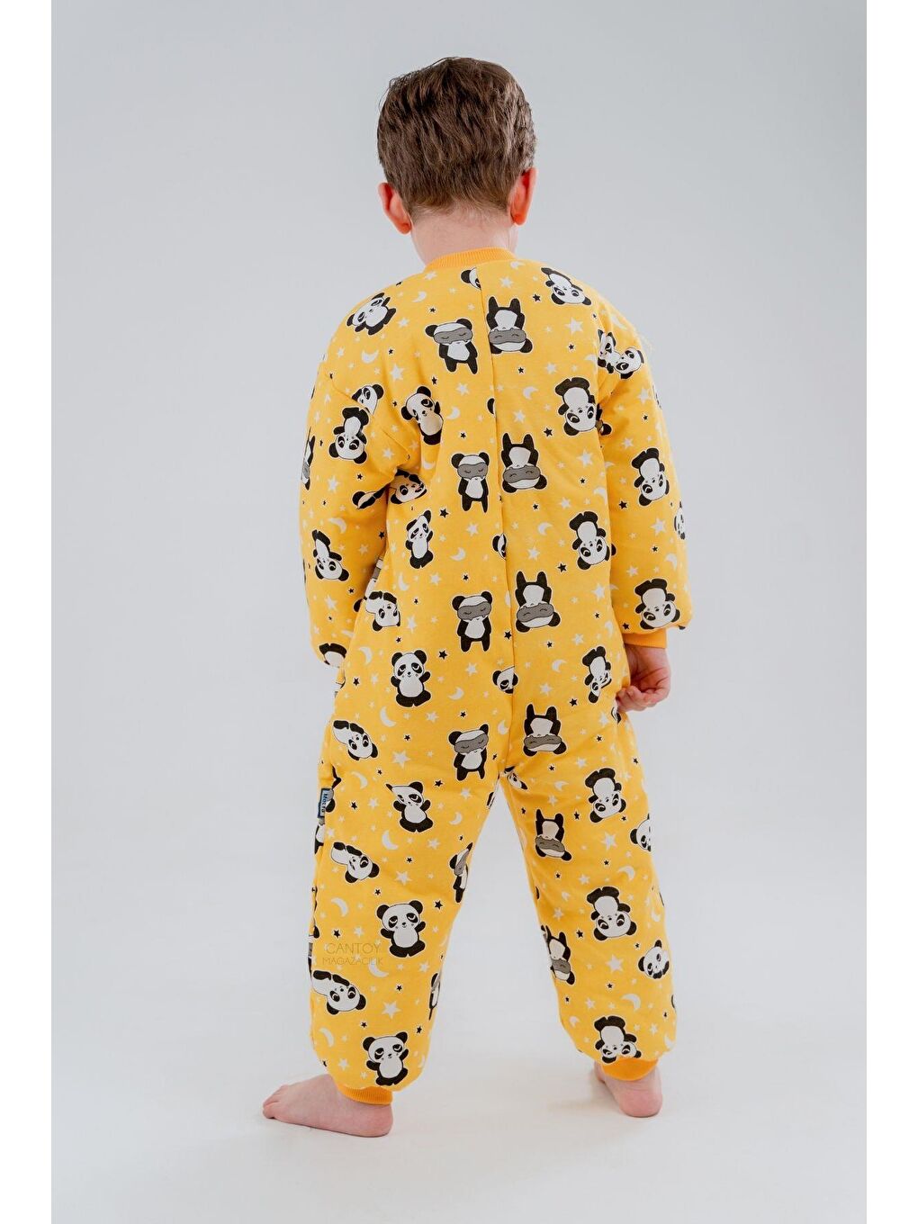 Sarı Erkek Bebek 2.5 Tog Desenli Uyku Tulumu 2 Yaş-3