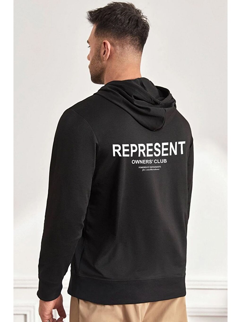 uyguntarz Siyah Unisex Represent Sırt Baskılı Sweatshirt - 1