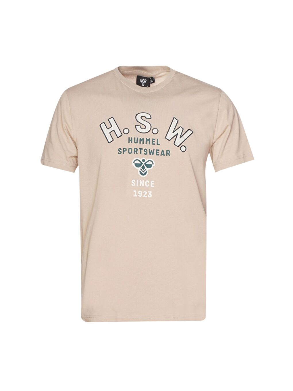 Hayes Erkek Bej Yuvarlak Yaka Tişört-1