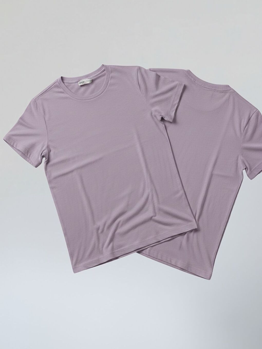 Unisex Lila Düz Tişört