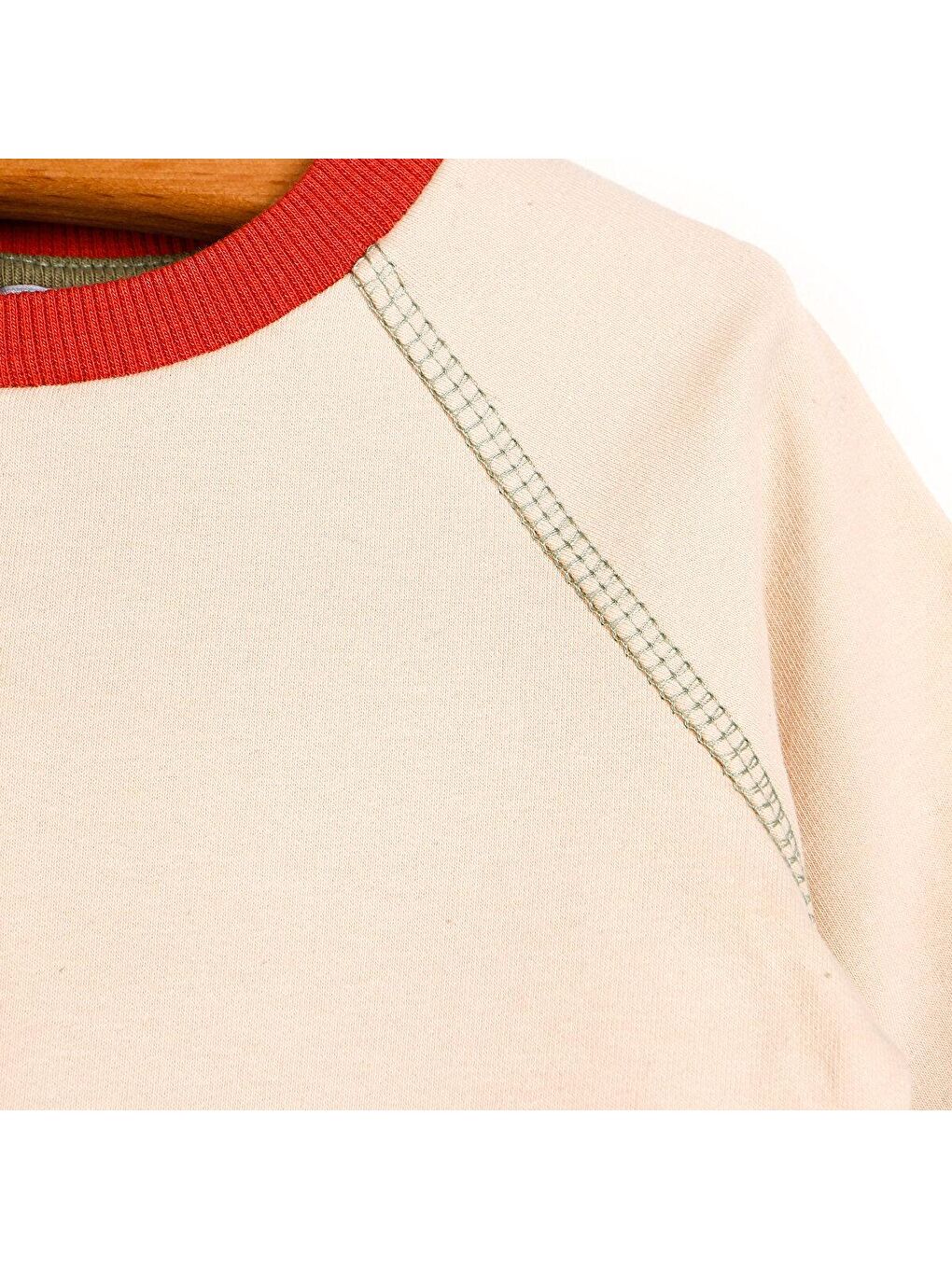 Yeşil Yenidoğan Renk Bloklu Sweatshirt-Patikli Alt-2