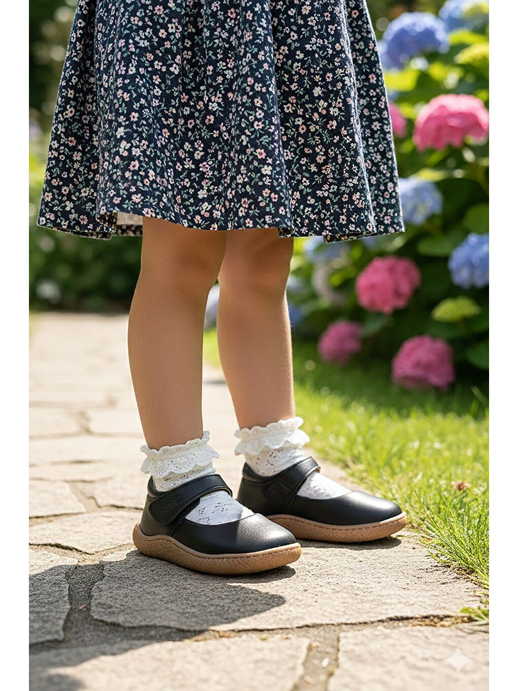 Siyah Lida %100 Deri Günlük Kız Bebek Babet Ayakkabı-2