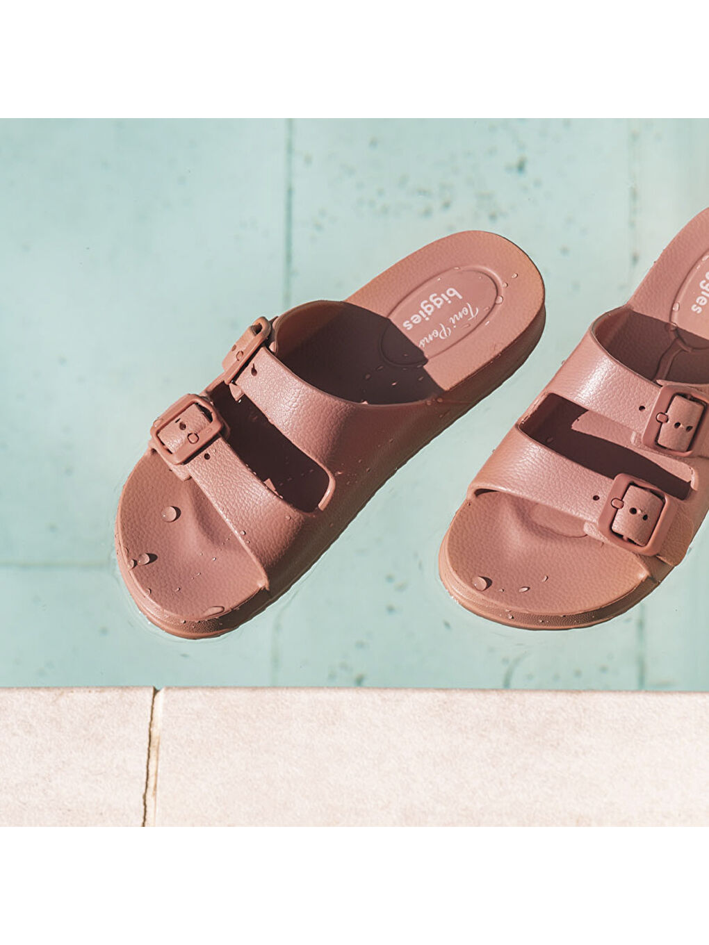 Pembe Kadın Terlik Creta Teula-5