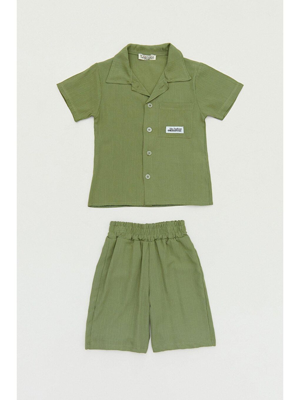 Haki Armalı Cepli Kız Çocuk Takım