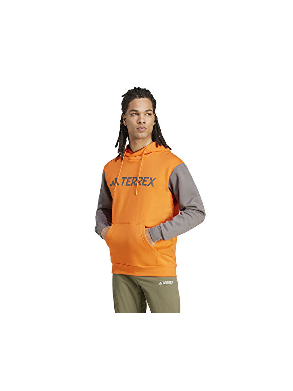 Mt L Logo Hd Erkek Günlük Sweatshirts Ix7718 Turuncu