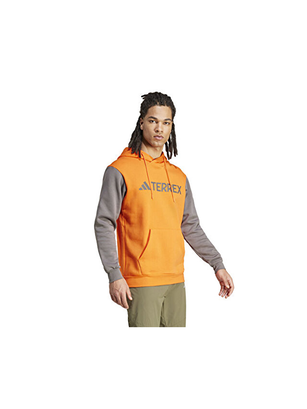 Mt L Logo Hd Erkek Günlük Sweatshirts Ix7718 Turuncu-2