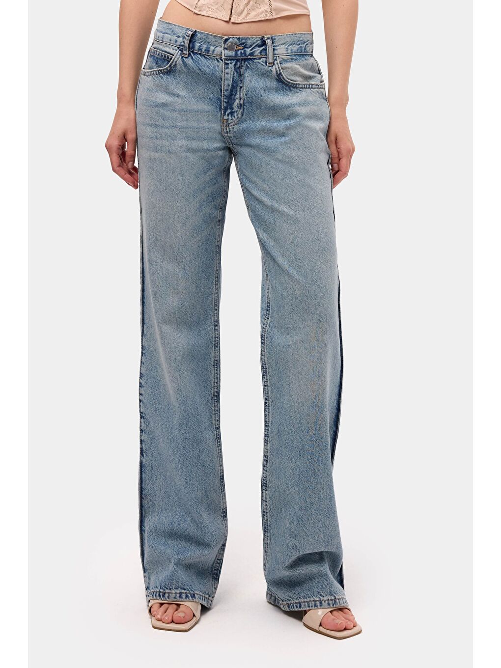 Mavi Kadın Jean Renk 4s6-32 Bootcut Fit Orta Bel Denim Jean
