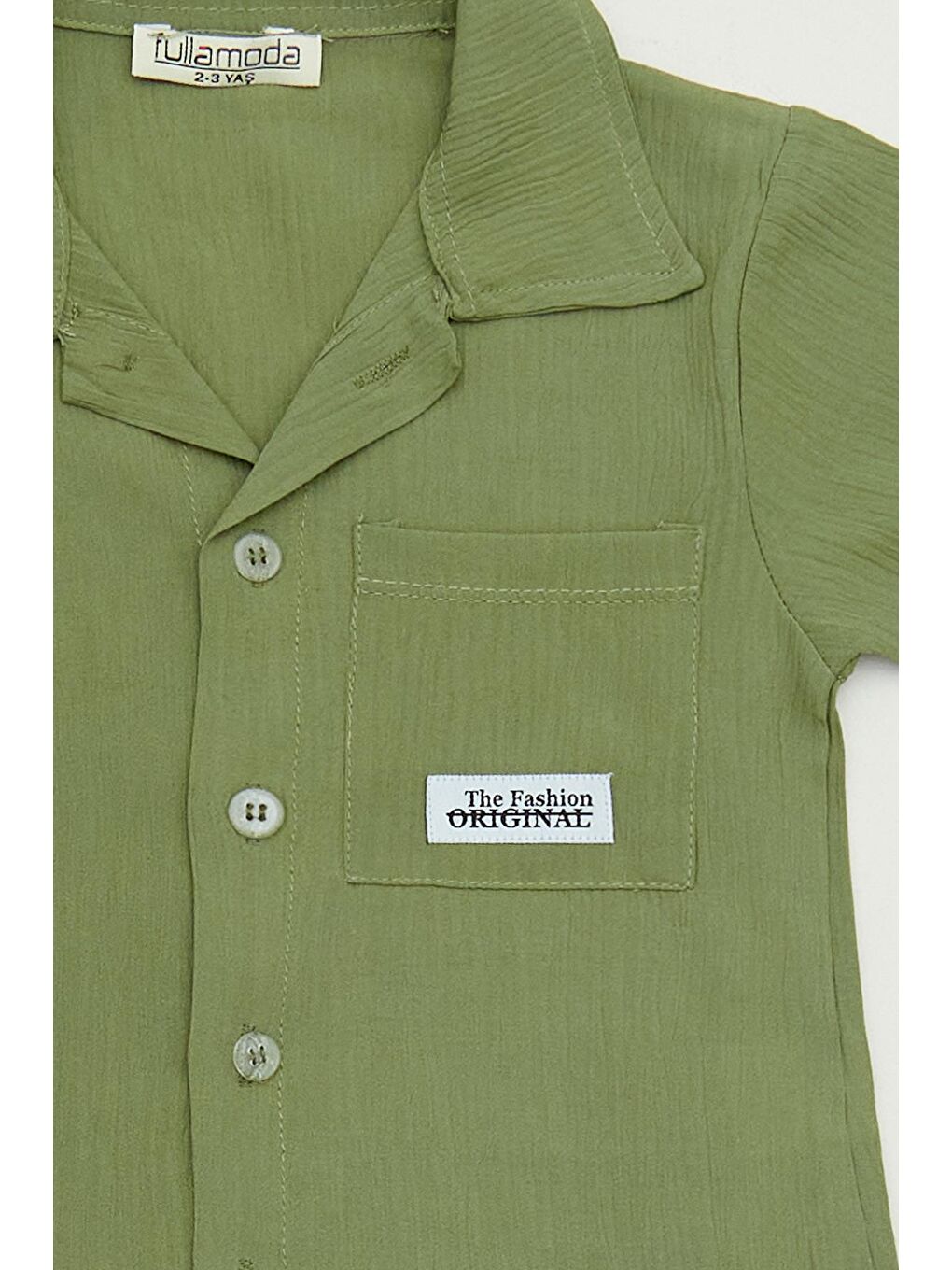 Haki Armalı Cepli Kız Çocuk Takım-2