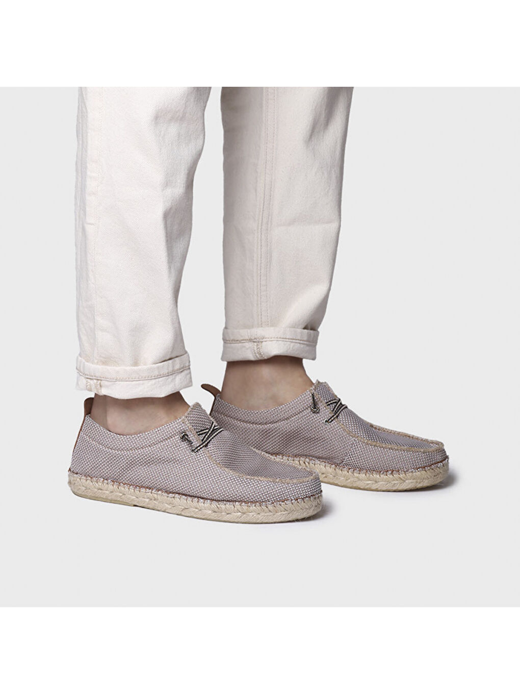 Gri Erkek Espadril / Keten Oscar Pedra-3
